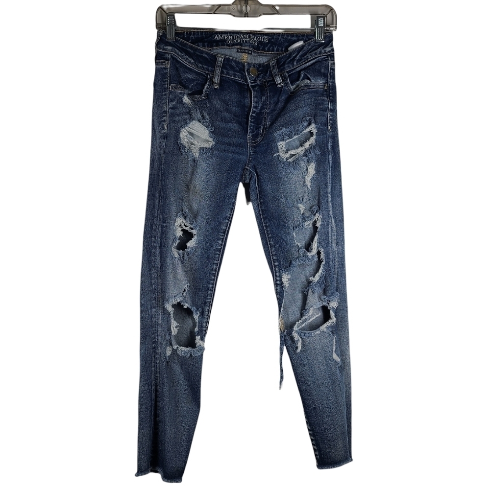 American Eagle Outfitters cropped distressing jegging Sz‎ 6